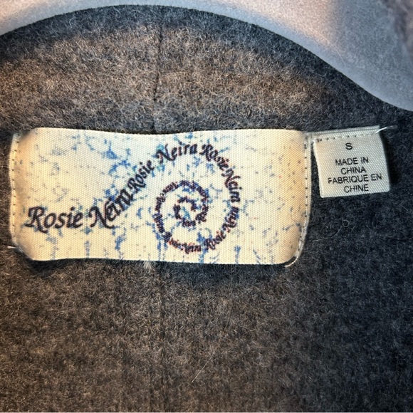 Anthropologie Rosie Neim Grey 100% Wool Coat - Picture 5 of 16